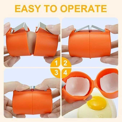 Stainless Steel Egg Shell Opener – Precise Egg Topper for Soft & Hard Boiled Eggs