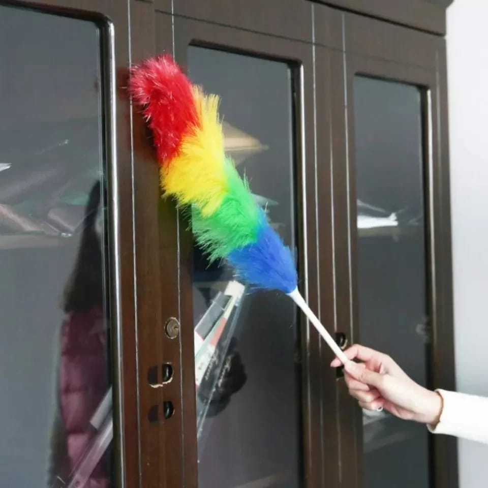 Rainbow Magic Feather Duster – Anti-Static Soft Cleaning Brush