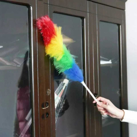 Rainbow Magic Feather Duster – Anti-Static Soft Cleaning Brush