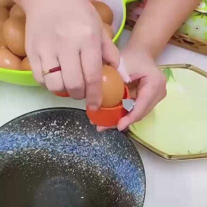 Stainless Steel Egg Shell Opener – Precise Egg Topper for Soft & Hard Boiled Eggs