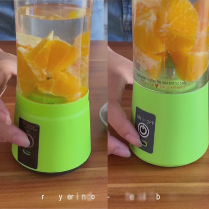 6 Blade Mini Portable Usb Juicer Blender Rechargeable - Kitchen Appliance Designed For Juice Blending And Daily Beverage Routine (Random Color)