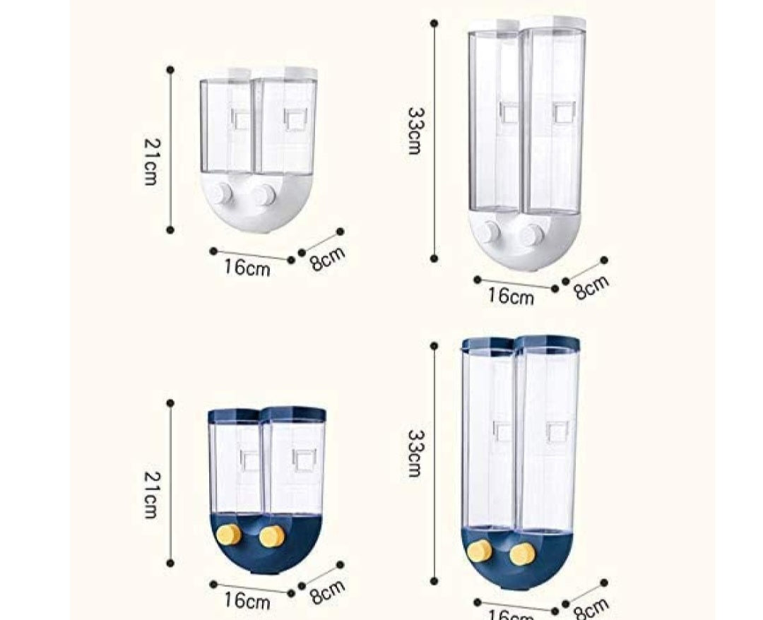 Dispenser Tank Pusher Type Wall Mounted Cereal Storage Tank Kitchen Leakproof and Sealed Tank Grain Dispenser Tank