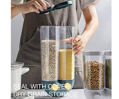 Dispenser Tank Pusher Type Wall Mounted Cereal Storage Tank Kitchen Leakproof and Sealed Tank Grain Dispenser Tank