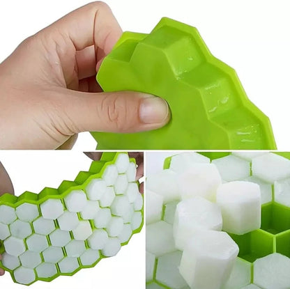 Silicone Honeycomb Ice Cube Tray with Lid